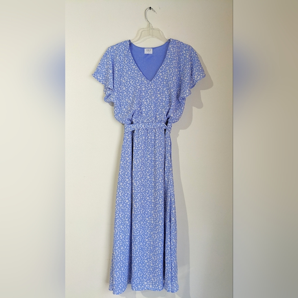 Sienna Sky Blue and White Flower Dress